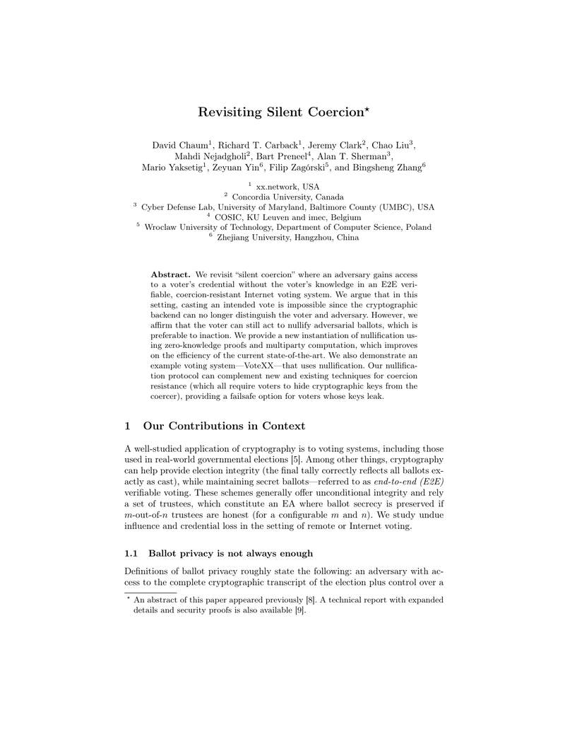 Revisiting Silent Coercion