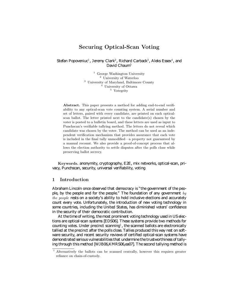 Securing Optical-Scan Voting
